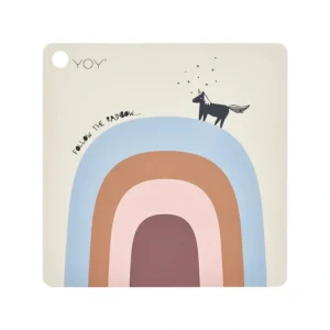 Placemat Follow The Rainbow - Beige - CaringForTots - Professional Baby and Children's Products | Caring for Growth, Caring for Every Moment* Placemats