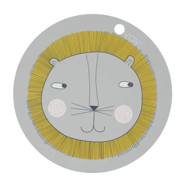 Placemat Lion - Light Grey - CaringForTots - Professional Baby and Children's Products | Caring for Growth, Caring for Every Moment* Placemats