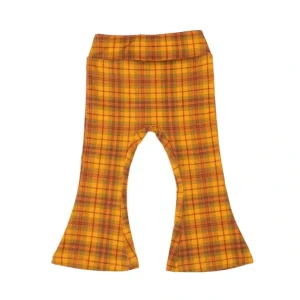 Plaid Jersey Bell Bottoms Flare Pants For Babies, Toddlers And Girls - CaringForTots - Professional Baby and Children's Products | Caring for Growth, Caring for Every Moment* Pants