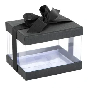 Plastic Gift Boxes Elegant Party Favor Black 5x4x3.5 - CaringForTots - Professional Baby and Children's Products | Caring for Growth, Caring for Every Moment* Gift Boxes