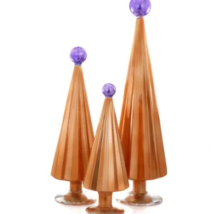 Pleated Treemango Purple Set Of 3 - CaringForTots - Professional Baby and Children's Products | Caring for Growth, Caring for Every Moment* Christmas Home Decor