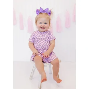 Plum Checkers Dream Bodysuit Dress - CaringForTots - Professional Baby and Children's Products | Caring for Growth, Caring for Every Moment* Dresses