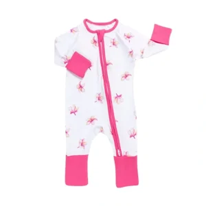 Plumeria Bamboo Coverall - CaringForTots - Professional Baby and Children's Products | Caring for Growth, Caring for Every Moment* Rompers - Overall