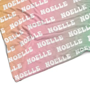 Plush Minky Fleece Personalized Blanket | Seashell Ombre - CaringForTots - Professional Baby and Children's Products | Caring for Growth, Caring for Every Moment* Personalized Textiles