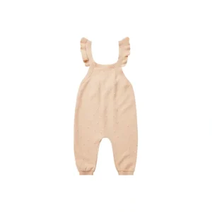Pointelle Knit Overalls - Shell - CaringForTots - Professional Baby and Children's Products | Caring for Growth, Caring for Every Moment* Clothing