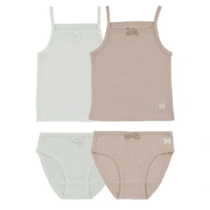 Pointelle Mauve + White (2 Sets) - CaringForTots - Professional Baby and Children's Products | Caring for Growth, Caring for Every Moment* Underwear