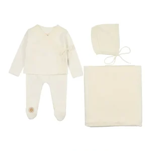 Pointelle Twist Ensemble Layette Set - CaringForTots - Professional Baby and Children's Products | Caring for Growth, Caring for Every Moment* Pajamas - Long Set