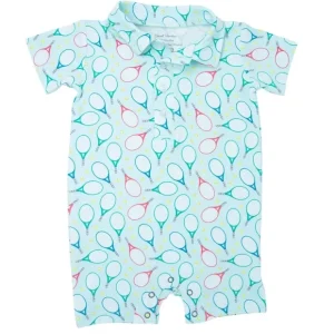 Polo Romper - Tennis - CaringForTots - Professional Baby and Children's Products | Caring for Growth, Caring for Every Moment* Rompers