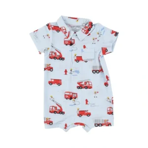 Polo Shortie - Firetruck Dalmations - CaringForTots - Professional Baby and Children's Products | Caring for Growth, Caring for Every Moment* Shorts