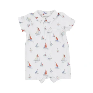 Polo Shortie - Sketchy Sailboats - CaringForTots - Professional Baby and Children's Products | Caring for Growth, Caring for Every Moment* Shorts