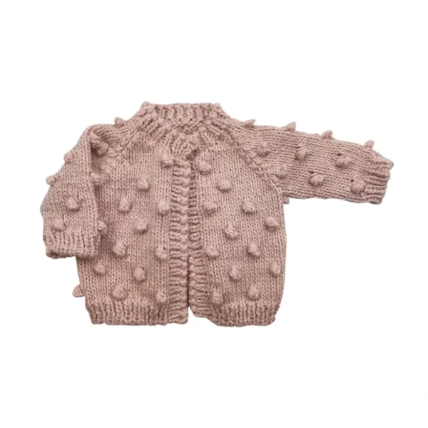 Popcorn Cardigan, Blush - CaringForTots - Professional Baby and Children's Products | Caring for Growth, Caring for Every Moment* Sweaters