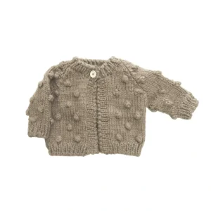 Popcorn Cardigan, Flax - CaringForTots - Professional Baby and Children's Products | Caring for Growth, Caring for Every Moment* Sweaters