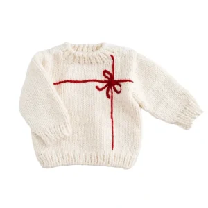 Present Sweater, Cream/red - CaringForTots - Professional Baby and Children's Products | Caring for Growth, Caring for Every Moment* Sweaters
