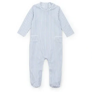 Preston Boys' Romper - Stripes In Blue - CaringForTots - Professional Baby and Children's Products | Caring for Growth, Caring for Every Moment* Rompers