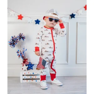 Preston's American Pups Dream Romper - CaringForTots - Professional Baby and Children's Products | Caring for Growth, Caring for Every Moment* Rompers - Zippered