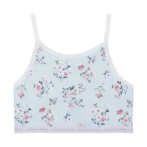 Printed Crop Top Flower Pastel Blue - CaringForTots - Professional Baby and Children's Products | Caring for Growth, Caring for Every Moment* Underwear