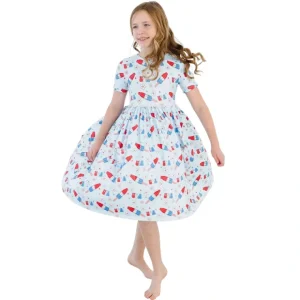 Proudly Patriotic S/s Pocket Twirl Dress - CaringForTots - Professional Baby and Children's Products | Caring for Growth, Caring for Every Moment* Dresses - Twirl