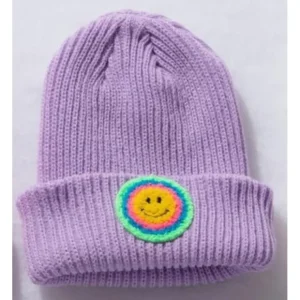 Purple Multi Smile Beanie - CaringForTots - Professional Baby and Children's Products | Caring for Growth, Caring for Every Moment* Hats