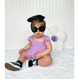 Purple Rib Dream Bubble Romper - CaringForTots - Professional Baby and Children's Products | Caring for Growth, Caring for Every Moment* Rompers - Bubble