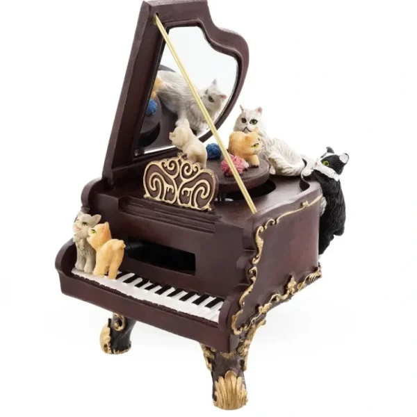 Purrfect Piano Serenade: Animated Musical Figurine With Cats Playing - CaringForTots - Professional Baby and Children's Products | Caring for Growth, Caring for Every Moment* Animals