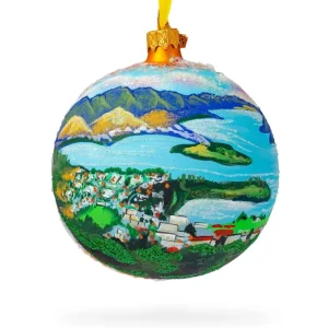 Queenstown, New Zealand Glass Ball Christmas Ornament 4 Inches - CaringForTots - Professional Baby and Children's Products | Caring for Growth, Caring for Every Moment* Christmas Tree Ornaments