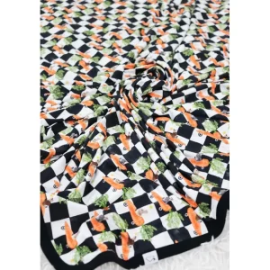 Racing Carrot Checkers Dream Blanket - CaringForTots - Professional Baby and Children's Products | Caring for Growth, Caring for Every Moment* Baby Blankets