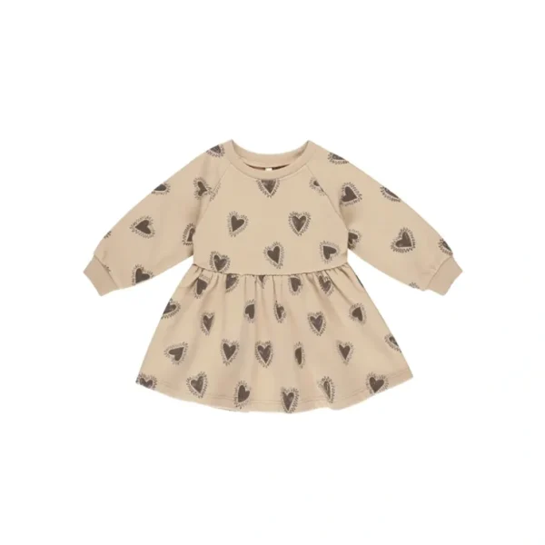 Raglan Dress - Hearts - CaringForTots - Professional Baby and Children's Products | Caring for Growth, Caring for Every Moment* Clothing