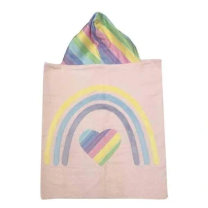 Rainbow Hearts Hooded Towel - CaringForTots - Professional Baby and Children's Products | Caring for Growth, Caring for Every Moment* Other