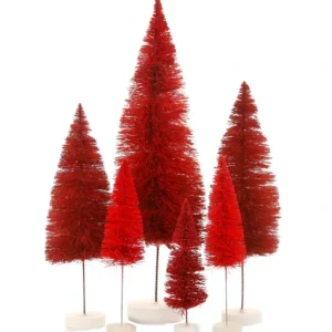 Rainbow Trees - Red - Set Of 6 - CaringForTots - Professional Baby and Children's Products | Caring for Growth, Caring for Every Moment* Christmas Home Decor