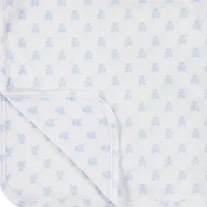 Receiving Blanket - Teddy Bear Blue - CaringForTots - Professional Baby and Children's Products | Caring for Growth, Caring for Every Moment* Blankets