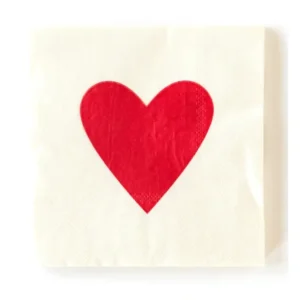 Red Heart Luncheon Napkin - CaringForTots - Professional Baby and Children's Products | Caring for Growth, Caring for Every Moment* Napkins