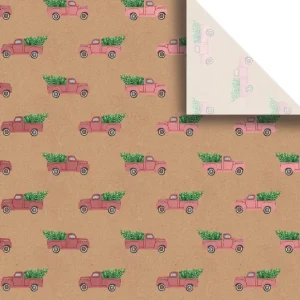 Red Pickup Truck 20" x 30" Christmas Gift Tissue Paper - CaringForTots - Professional Baby and Children's Products | Caring for Growth, Caring for Every Moment* Gift Tissue Paper