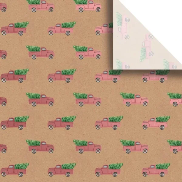 Red Pickup Truck 20" x 30" Christmas Gift Tissue Paper - CaringForTots - Professional Baby and Children's Products | Caring for Growth, Caring for Every Moment* Gift Tissue Paper