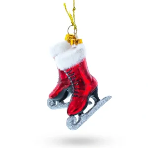 Red Skates - Blown Glass Christmas Ornament - CaringForTots - Professional Baby and Children's Products | Caring for Growth, Caring for Every Moment* Christmas Tree Ornaments