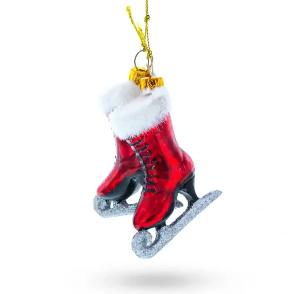 Red Skates - Blown Glass Christmas Ornament - CaringForTots - Professional Baby and Children's Products | Caring for Growth, Caring for Every Moment* Christmas Tree Ornaments