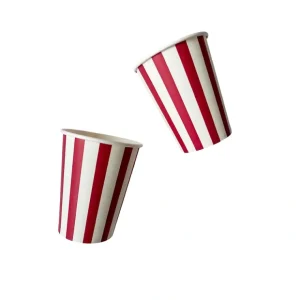 Red Striped Cups (set Of 8) - CaringForTots - Professional Baby and Children's Products | Caring for Growth, Caring for Every Moment* Party Cups