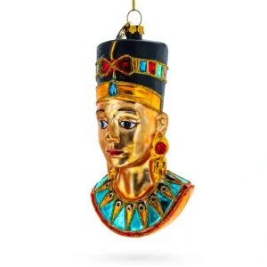 Regal Egyptian Queen Nefertiti - Blown Glass Christmas Ornament - CaringForTots - Professional Baby and Children's Products | Caring for Growth, Caring for Every Moment* Ornaments