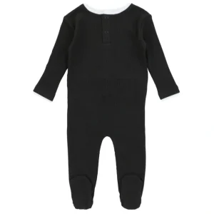 Ribbed Bamboo Footie , Black Boy - CaringForTots - Professional Baby and Children's Products | Caring for Growth, Caring for Every Moment* Footie Pajamas
