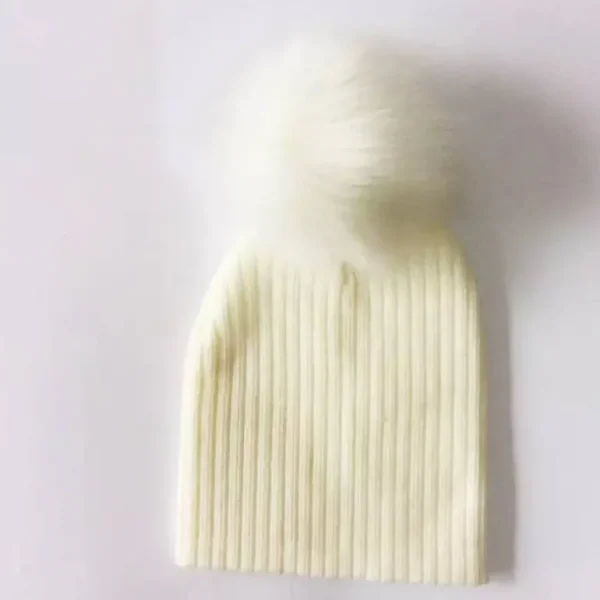 Clothing | Ribbed Cotton Pom Hat - CaringForTots - Professional Baby and Children's Products | Caring for Growth, Caring for Every Moment