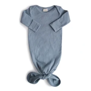 Ribbed Knotted Baby Gown - CaringForTots - Professional Baby and Children's Products | Caring for Growth, Caring for Every Moment* Baby Clothes