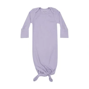 Ribbed Orchid Petal Knotted Gown - CaringForTots - Professional Baby and Children's Products | Caring for Growth, Caring for Every Moment* Clothing