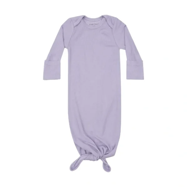 Ribbed Orchid Petal Knotted Gown - CaringForTots - Professional Baby and Children's Products | Caring for Growth, Caring for Every Moment* Clothing