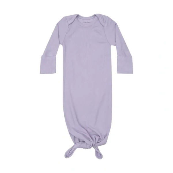 Clothing | Ribbed Orchid Petal Knotted Gown - CaringForTots - Professional Baby and Children's Products | Caring for Growth, Caring for Every Moment
