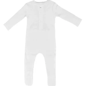 Ribbed Trim Footie, Ivory Boy - CaringForTots - Professional Baby and Children's Products | Caring for Growth, Caring for Every Moment* Footie Pajamas