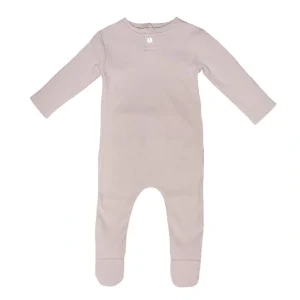Ribbed Trim Footie, Taupe - CaringForTots - Professional Baby and Children's Products | Caring for Growth, Caring for Every Moment* Footie Pajamas