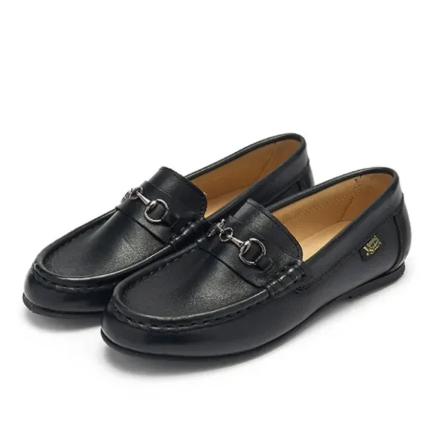 Ricki Kids Snaffle Loafer Black Leather - CaringForTots - Professional Baby and Children's Products | Caring for Growth, Caring for Every Moment* Loafers