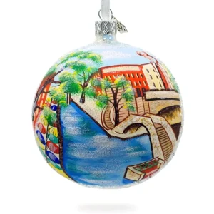 River Walk In San Antonio, Texas, Usa Glass Ball Christmas Ornament 4 Inches - CaringForTots - Professional Baby and Children's Products | Caring for Growth, Caring for Every Moment* Ornaments