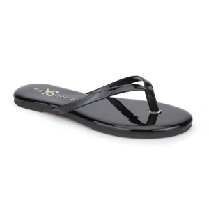 Rivington Flip Flop In Black Patent - CaringForTots - Professional Baby and Children's Products | Caring for Growth, Caring for Every Moment* Women's Sandals