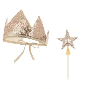 rose Gold Crown And Wand Magic Set - CaringForTots - Professional Baby and Children's Products | Caring for Growth, Caring for Every Moment* Wands