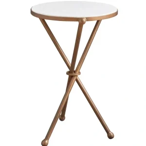 Rose Gold Iron Table with White Stone - CaringForTots - Professional Baby and Children's Products | Caring for Growth, Caring for Every Moment* Furniture